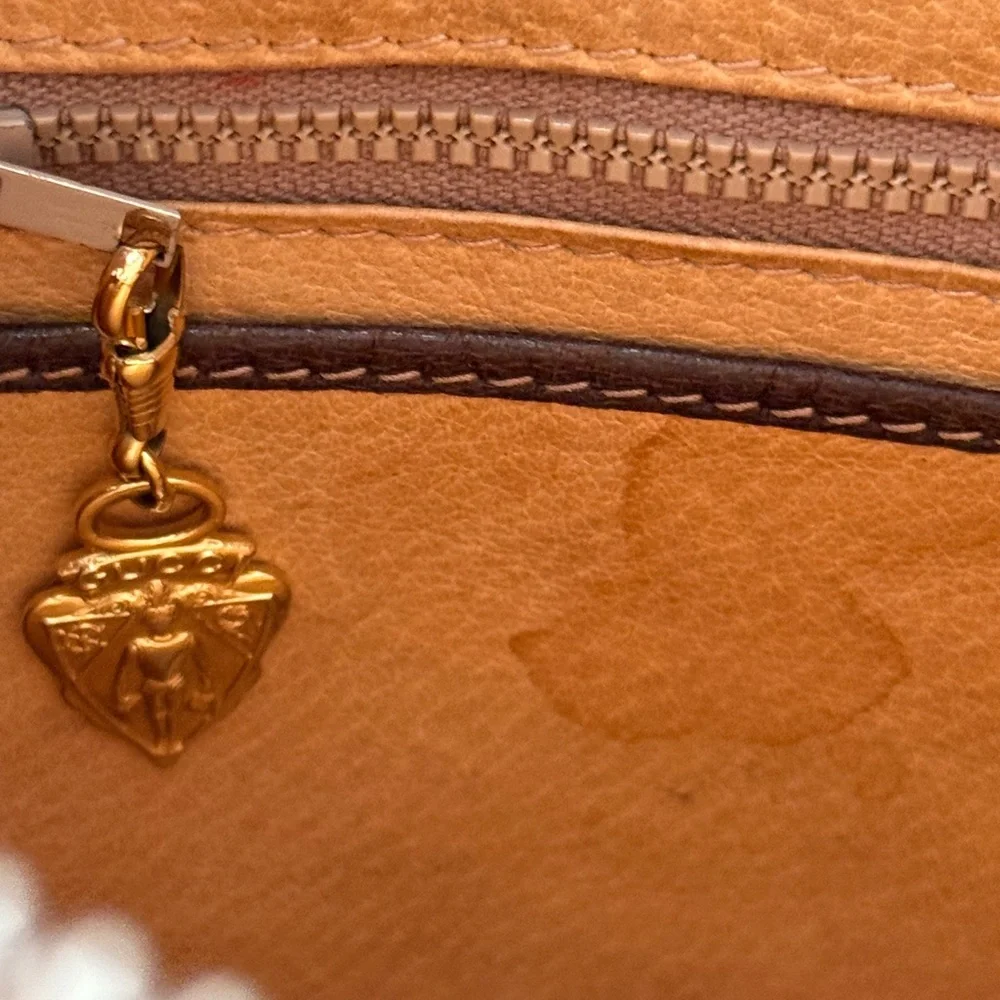 1970s Authentic Gucci Canvas Brown Monogram Shoulder Bag - Picture 8 of 16